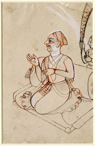 Portrait of a seated raja