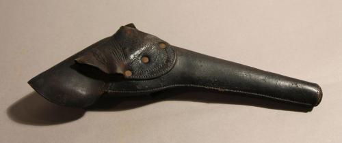 Leather pistol holster