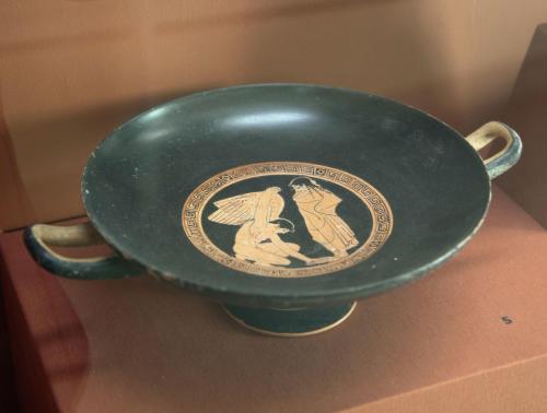 Greek kylix, Attic, Red-figure