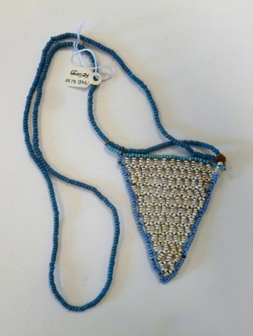 Beaded ornament with tab