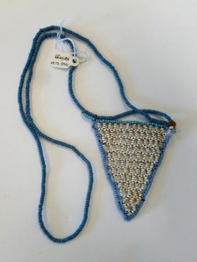 Beaded ornament with tab