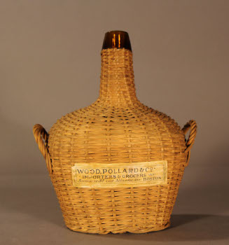 Basket-covered bottle