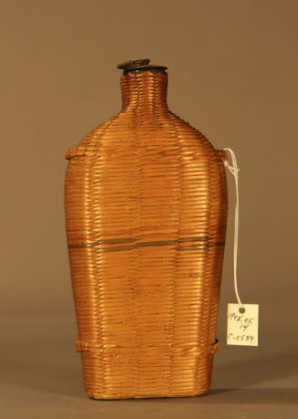 Basket covered bottle