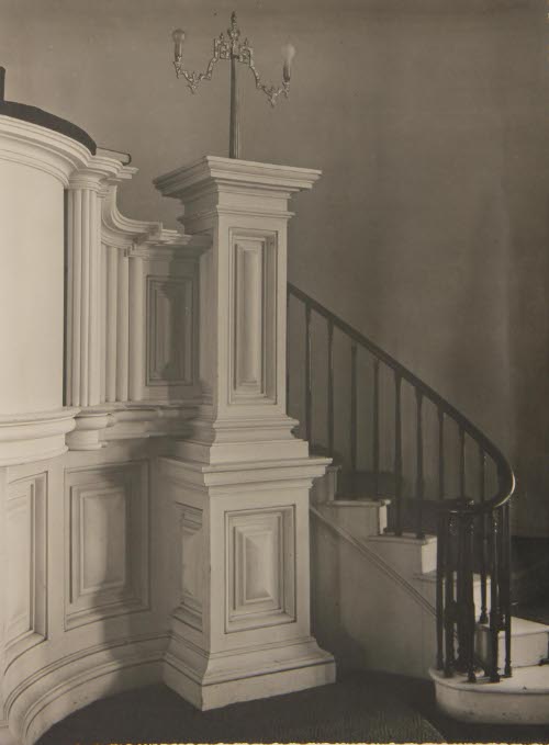 Rutland County, Castleton Congregational Church, 1833 Pulpit Stairs
