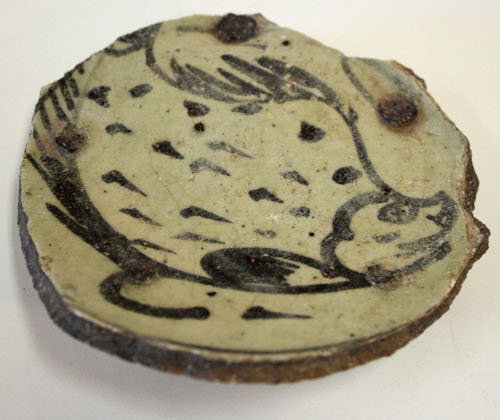 Shard with fish motif