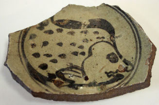 Shard with fish motif