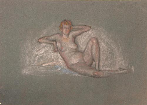 Seated female nude